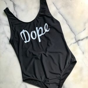 Dope One Piece Graphic Bathing Suit